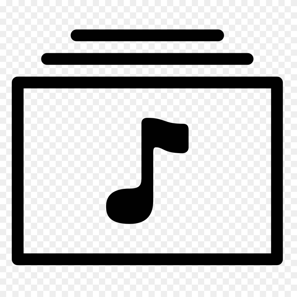 Music Library Icon, Gray Free Png