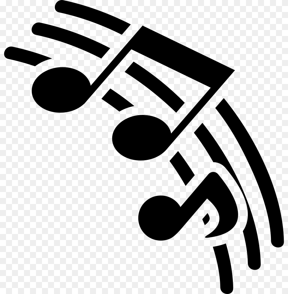 Music Lines Musical Notes Icon Stencil Free Png Download