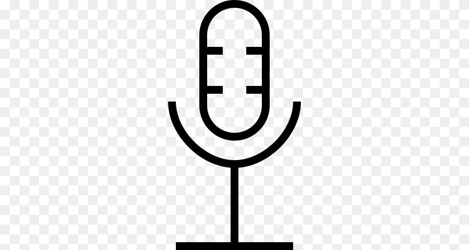 Music Microphone Old Icon Of Linea Icons, Gray Free Transparent Png