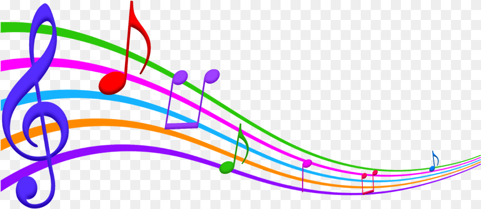 Music Musical Musica Note Musicnotes Dance Colorful Colorful Music Notes Clipart, Art, Graphics, Light, Neon Free Png Download