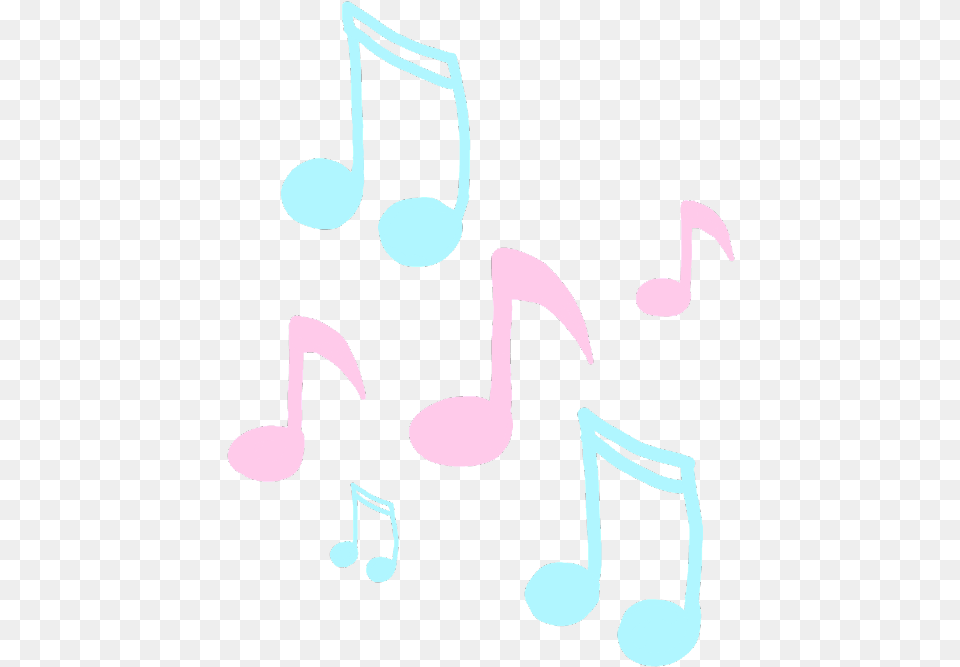 Music Musicnotes Notes Pink Blue Musical Graphic Design Png Image