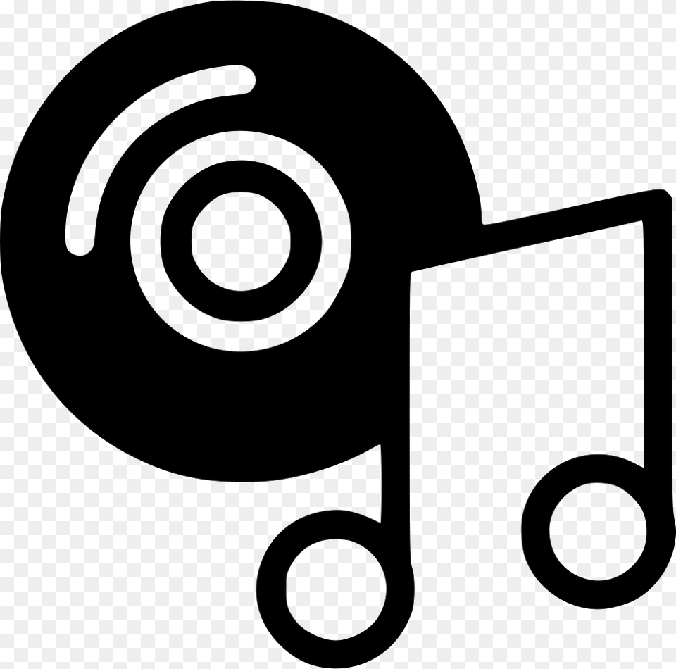 Music Note Cd Dvd Icon, Stencil Free Png