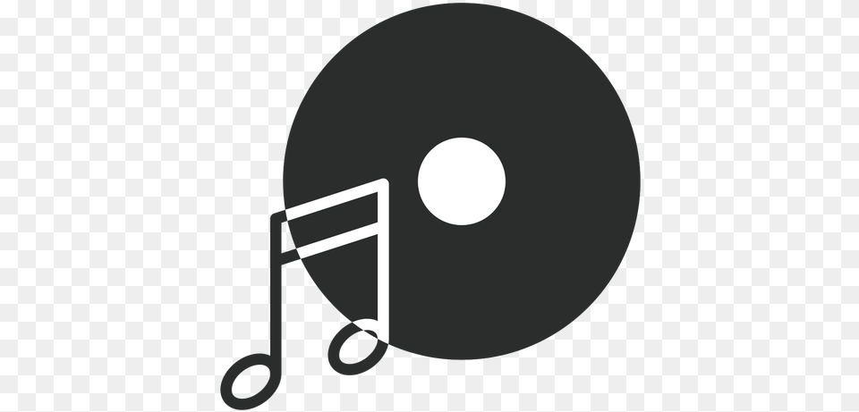 Music Note Disc Flat Icon Transparent U0026 Svg Vector File Flat Design Music, Shopping Cart, Astronomy, Moon, Nature Png