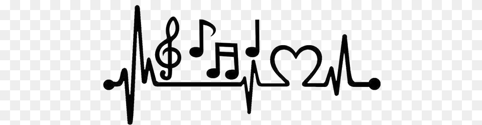 Music Note Heartbeat, Text, Handwriting, Blackboard Free Png Download