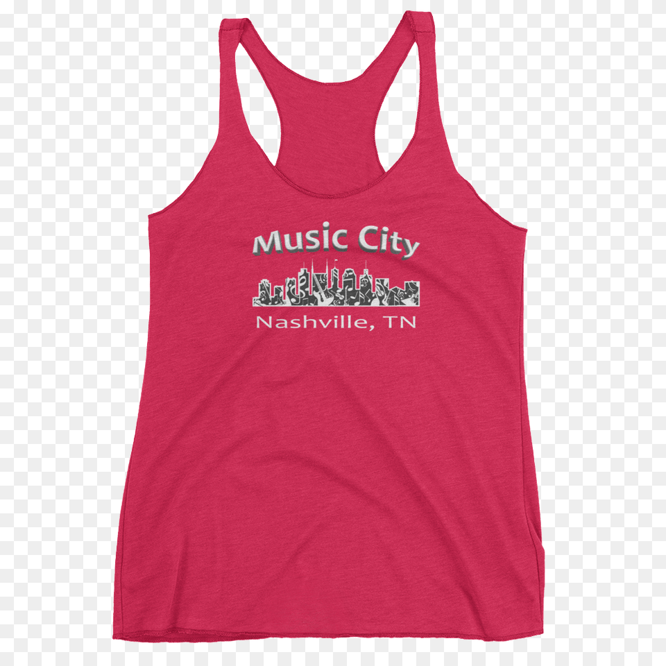 Music Note Nashville Skyline Womens Racerback Tank, Clothing, Tank Top, Vest Free Transparent Png