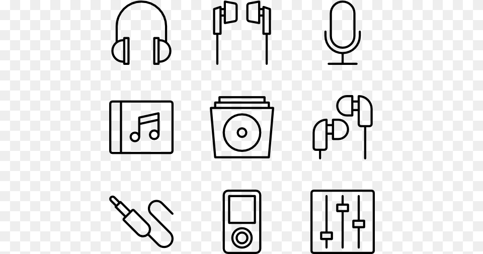Music Note Pattern Transparent Hobbies Icon, Gray Free Png Download