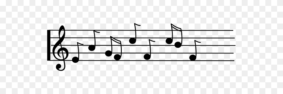 Music Notes, Gray Png Image