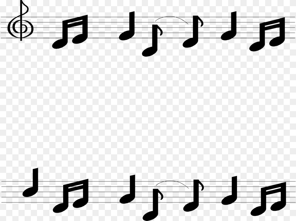 Music Notes, Gray Free Png Download