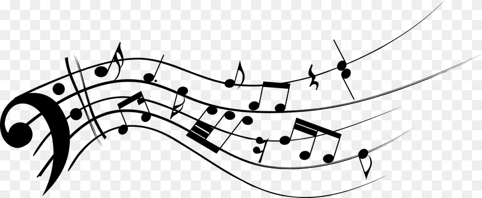 Music Notes, Gray Png