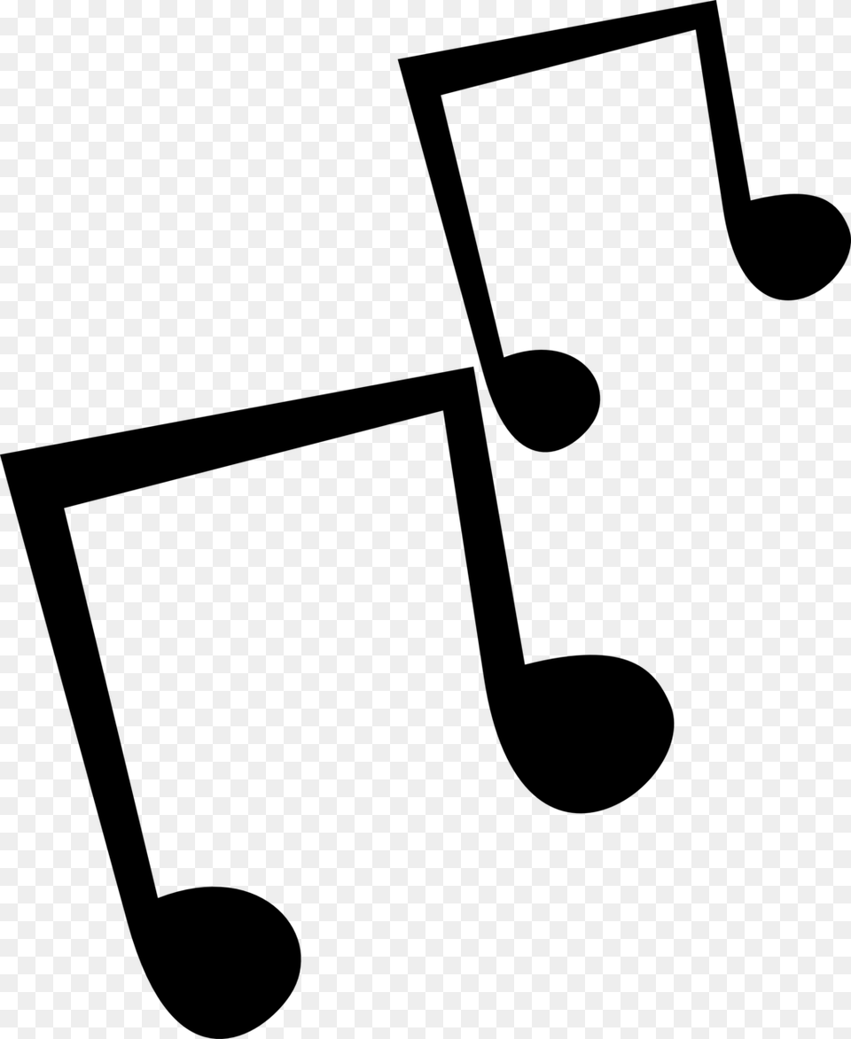 Music Notes, Gray Free Png Download