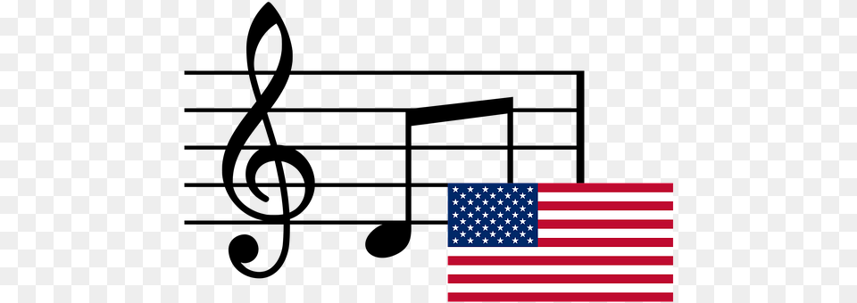Music Notes And Flag Of Usa American Flag Free Png