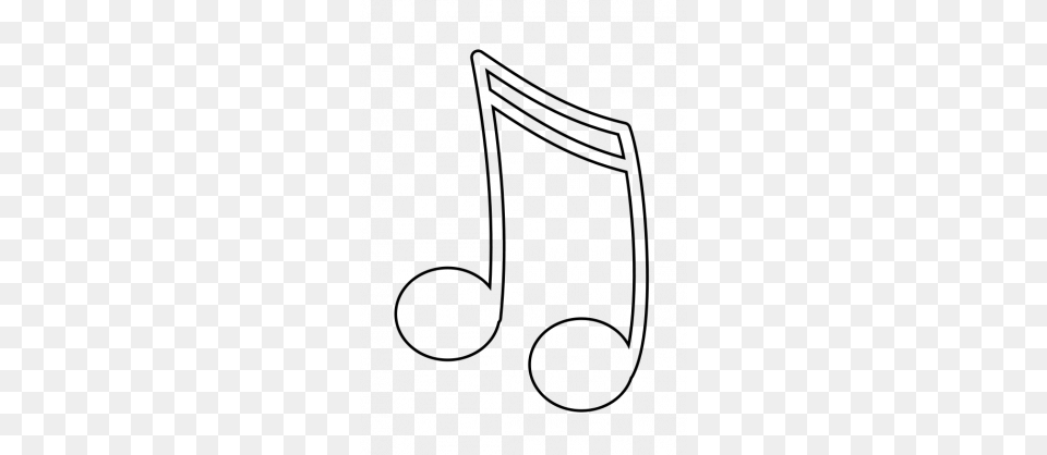 Music Notes Clip Art, Gray Free Png