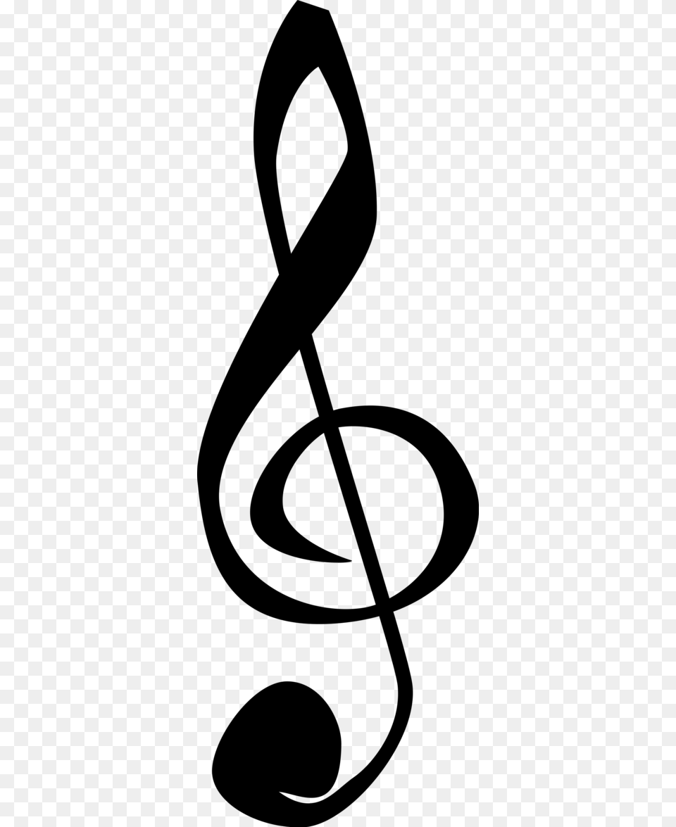 Music Notes Clip Art, Gray Free Png