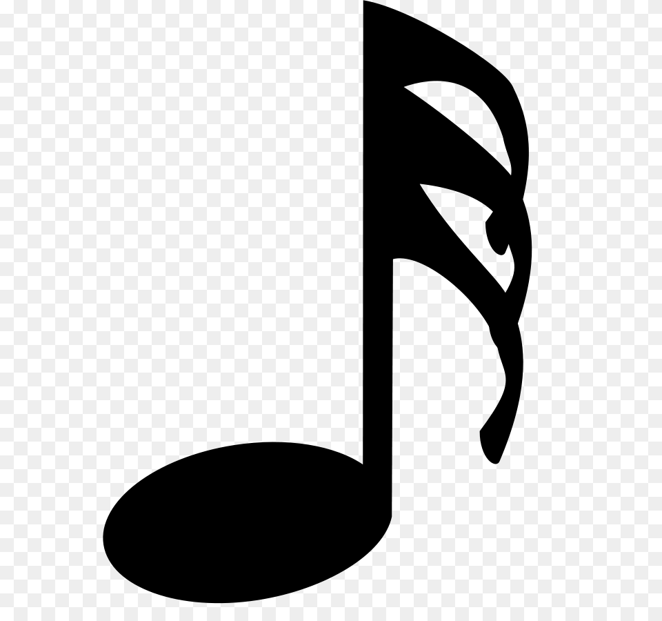 Music Notes Cliparts, Gray Png Image