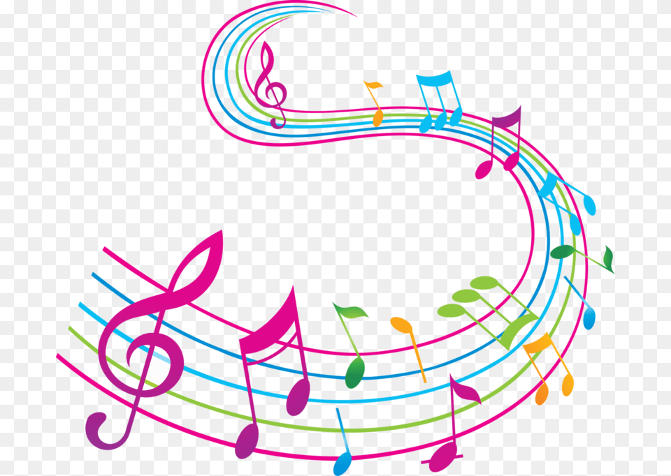 Music Notes Color Clipart Notas Musicales De Colores, Art, Graphics, Birthday Cake, Cake Free Png