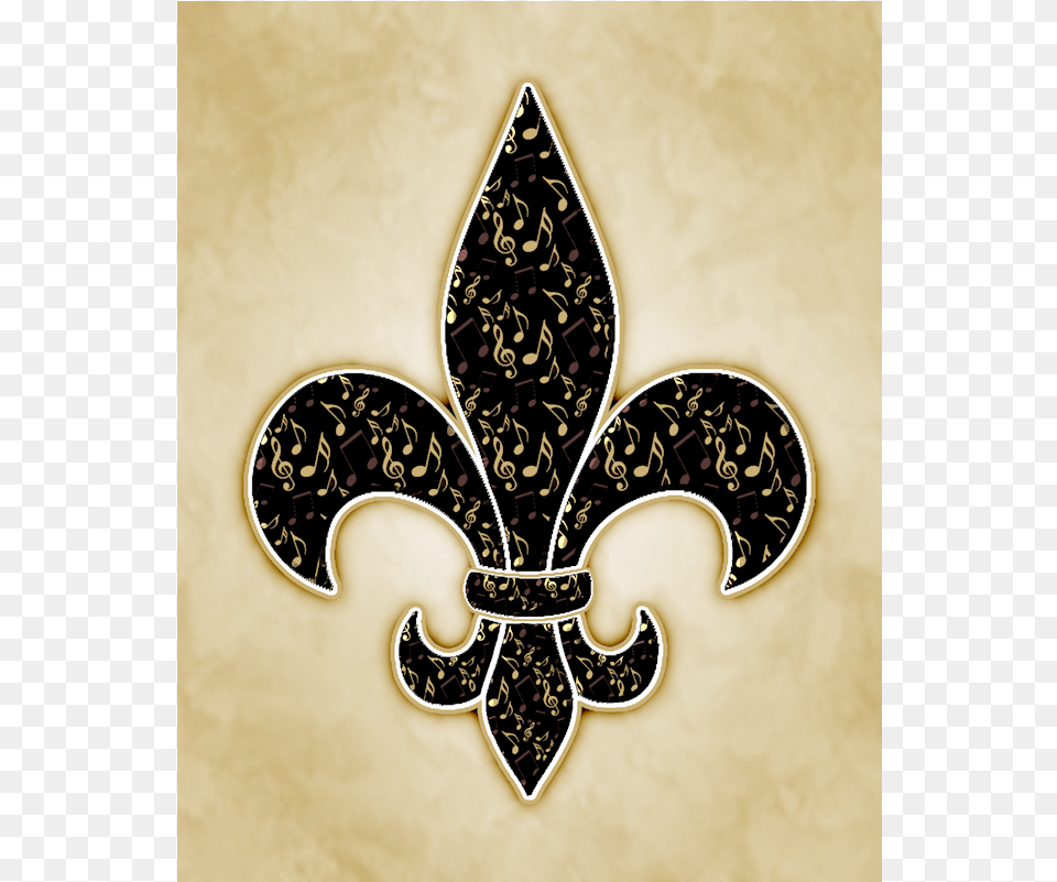 Music Notes Fleur De Lis, Symbol, Pattern, Emblem Png Image