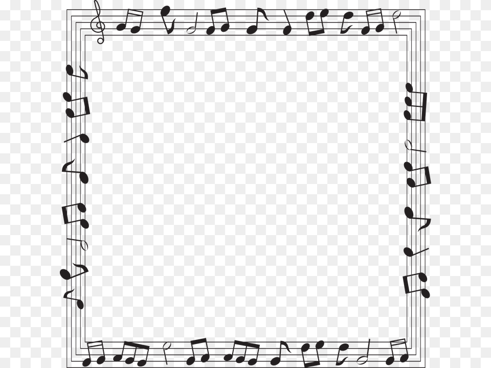 Music Notes Frame Clipart, Home Decor, White Board Free Png Download