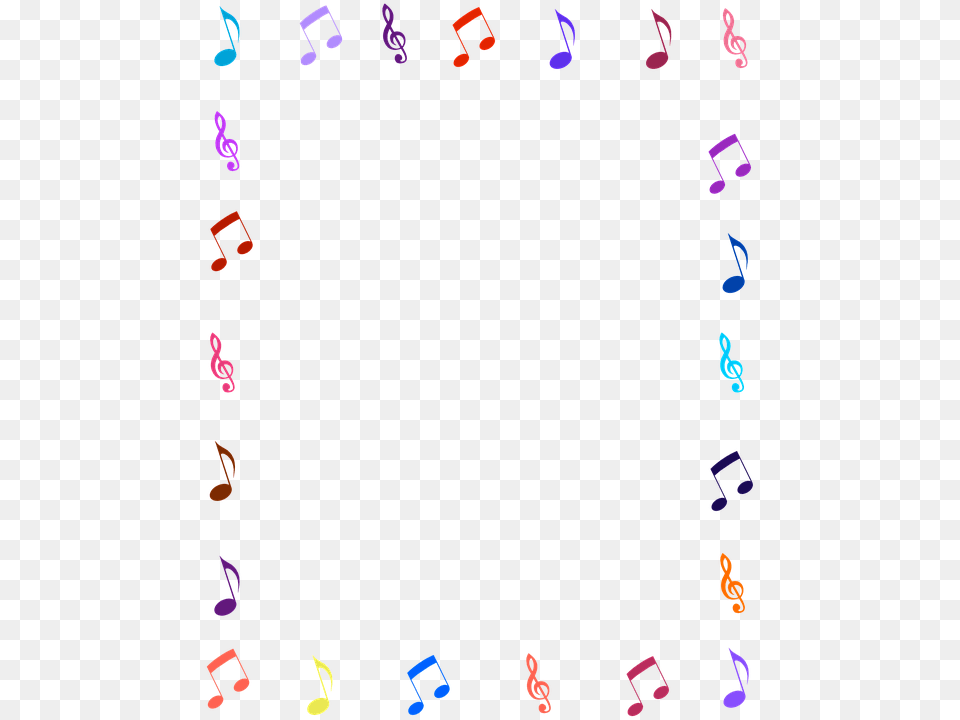 Music Notes Frame Transparent Purple Music Note Border Transparent, Text, Symbol, Number Free Png