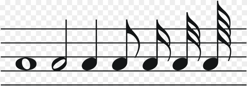 Music Notes Longest To Shortest, Text Png