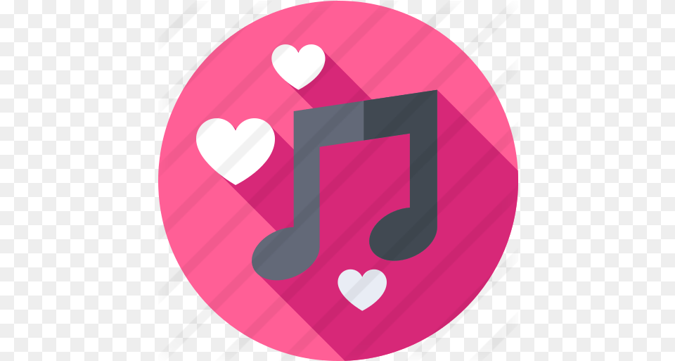 Music Notes Play Music Icon Pink, Disk, Text Free Transparent Png