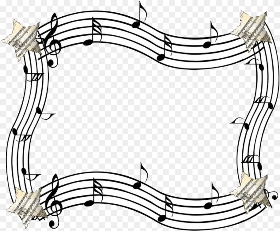 Music Notes Staff Scale Musicscales Stars Border Transparent Background Music Border Free Png Download