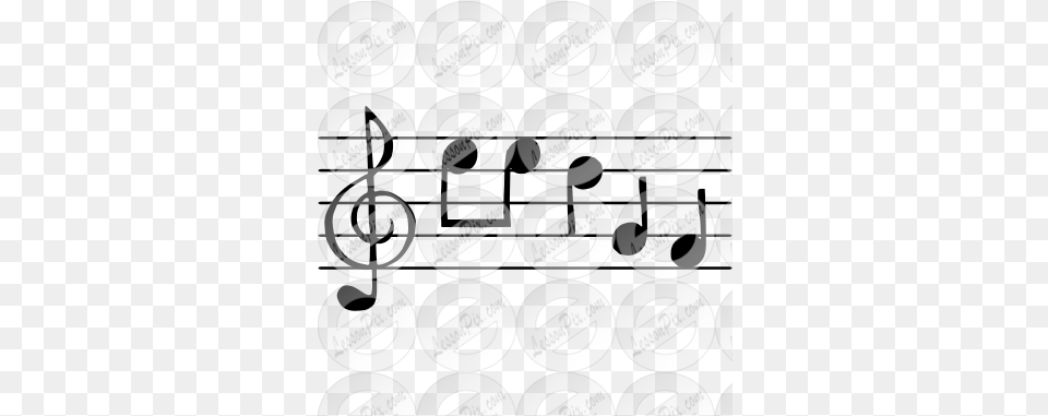 Music Notes Stencil For Classroom Therapy Use Great Horizontal, Text Free Png