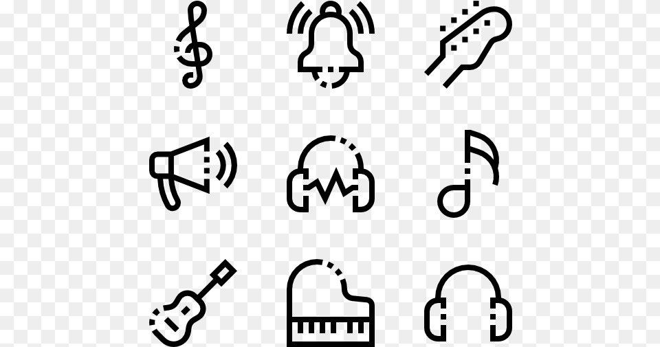 Music Notes Vector New Year, Gray Png