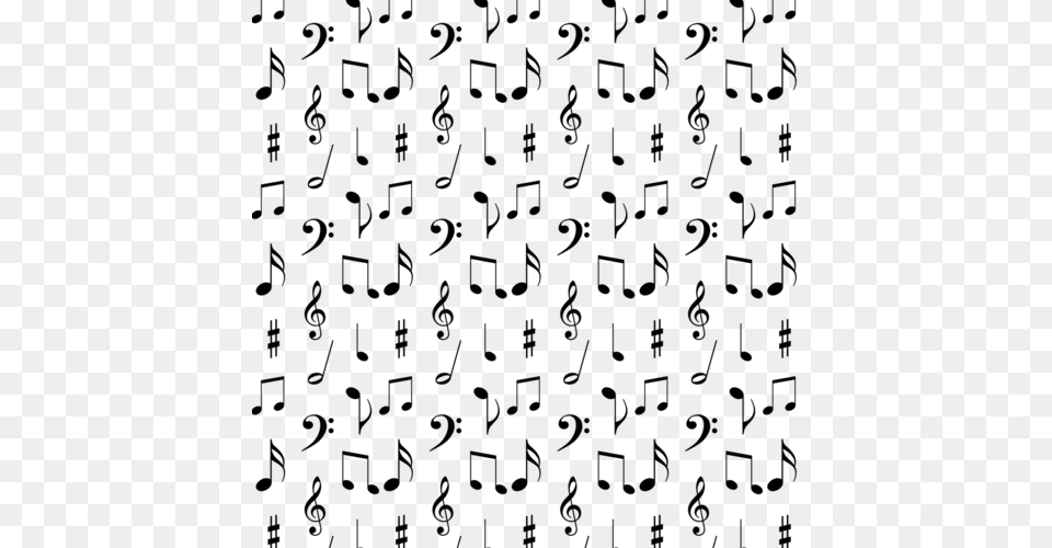 Music Notes Wallpaper Black And White, Gray Free Png