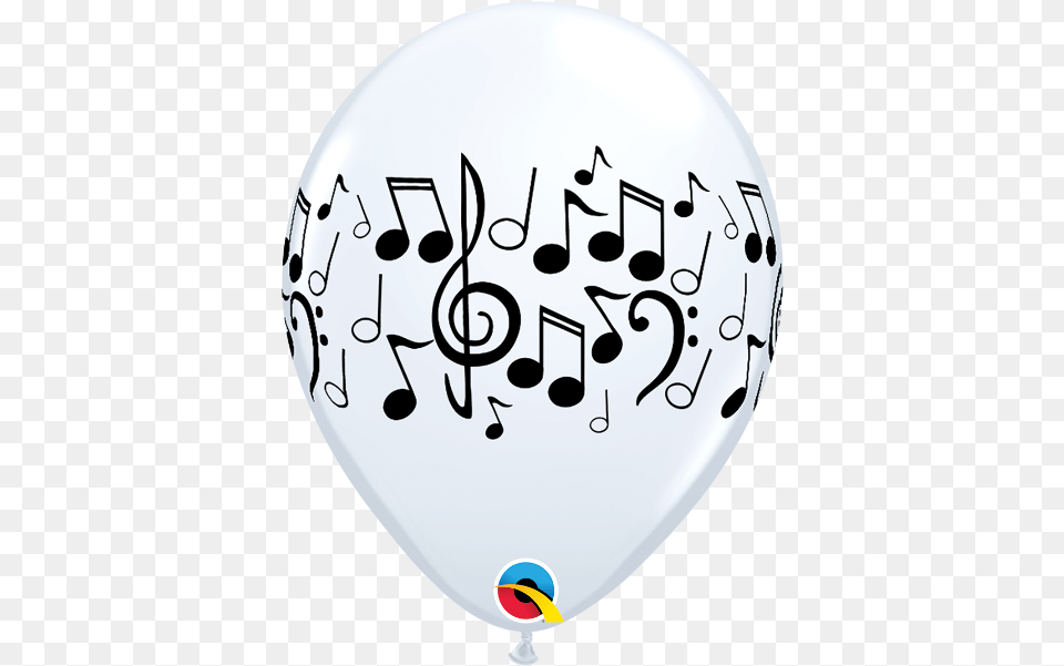 Music Notes White 11 Balloons Palloncini Con Note Musicali, Balloon, Face, Head, Person Free Png Download