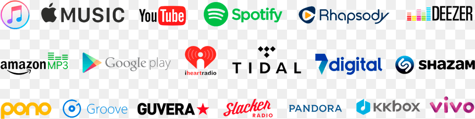 Music On All Platforms Music Streaming Logos, Logo Free Png