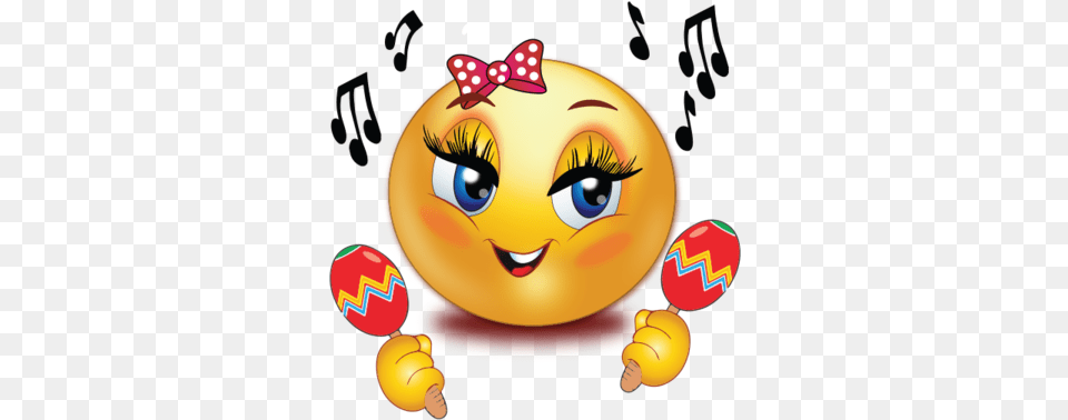 Music Party Girl Emoji Bonitas Imgenes De Caritas Felices, Toy Free Png