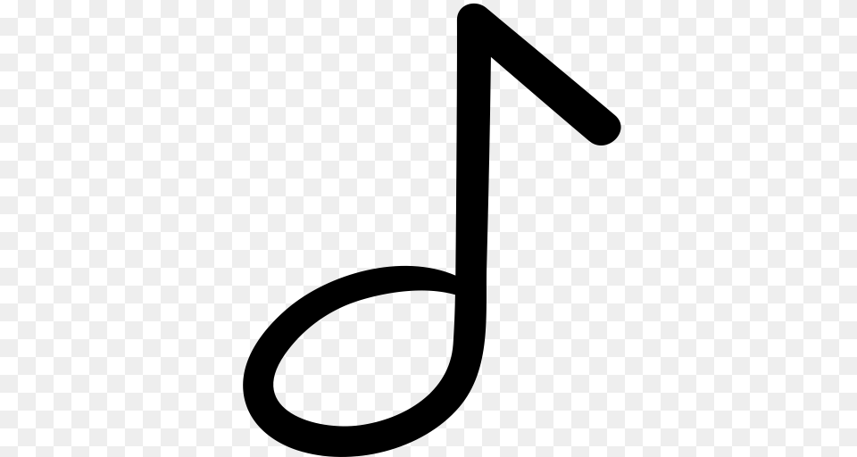 Music Sound Note Doodle Musical Melody Music Note Icon, Gray Png Image