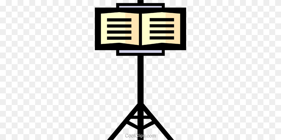 Music Stand Royalty Vector Clip Art Illustration, Furniture, Cross, Symbol Free Png