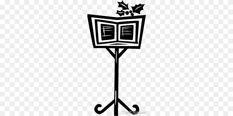 Music Stand Royalty Free Vector Clip Art Illustration, Cross, Symbol, Lamp, Blackboard Png Image