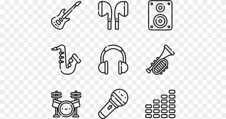 Music Store 50 Icons Fast Food Icons, Gray Png