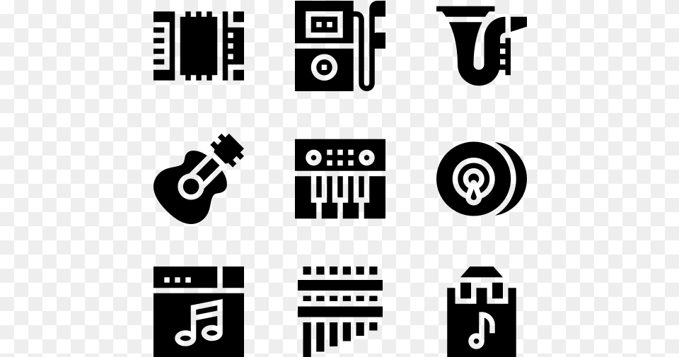 Music Store Graphic Design, Gray Png