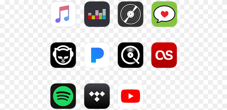 Music Streaming Icons, Text Free Transparent Png