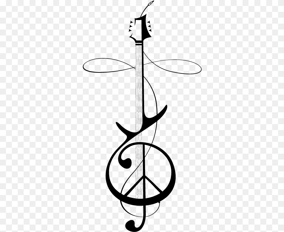 Music Symbol Tattoo, Gray Free Png