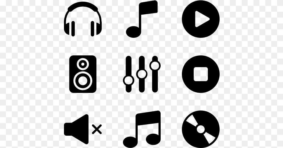 Music Symbols Music Symbols To Text, Gray Free Png Download