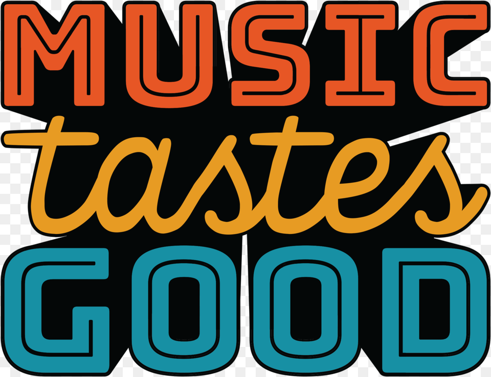 Music Tastes Good Logo, Text, Light, Scoreboard Free Transparent Png