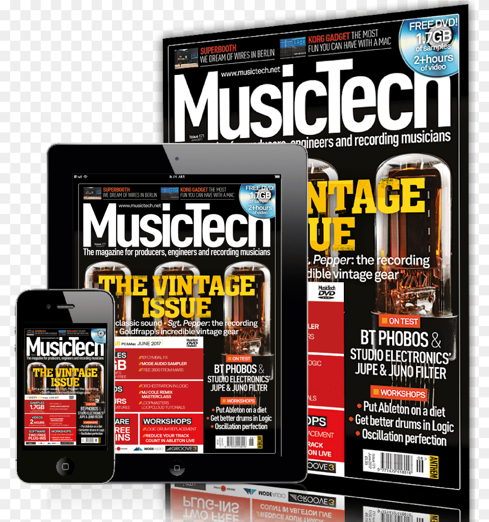Music Tech Magazine Music Tech Magazine, Advertisement, Publication, Poster, Electronics Free Png Download