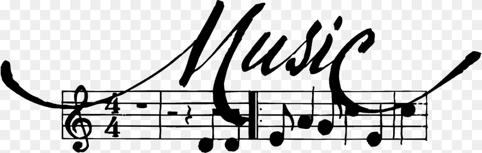Music Text Music Sign Clipart Background, Gray Png