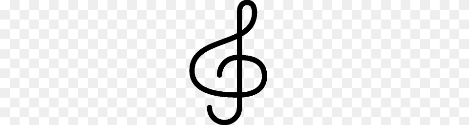 Music Treble Clef Icon Ios Iconset, Gray Png Image