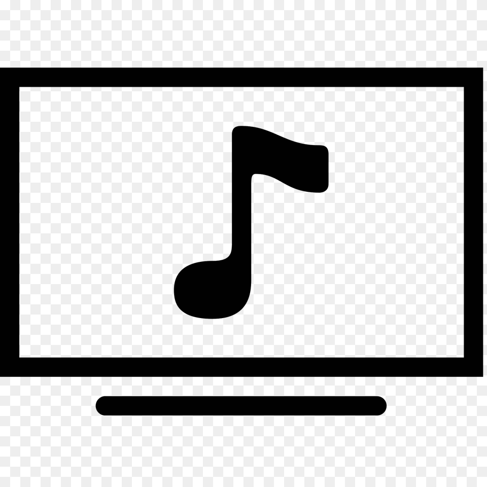 Music Video Icon, Gray Free Png Download