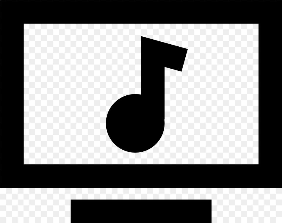 Music Video Icon Clipart Download, Gray Free Png
