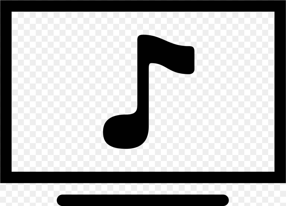Music Video Icon Tv Icon Vector, Gray Png Image