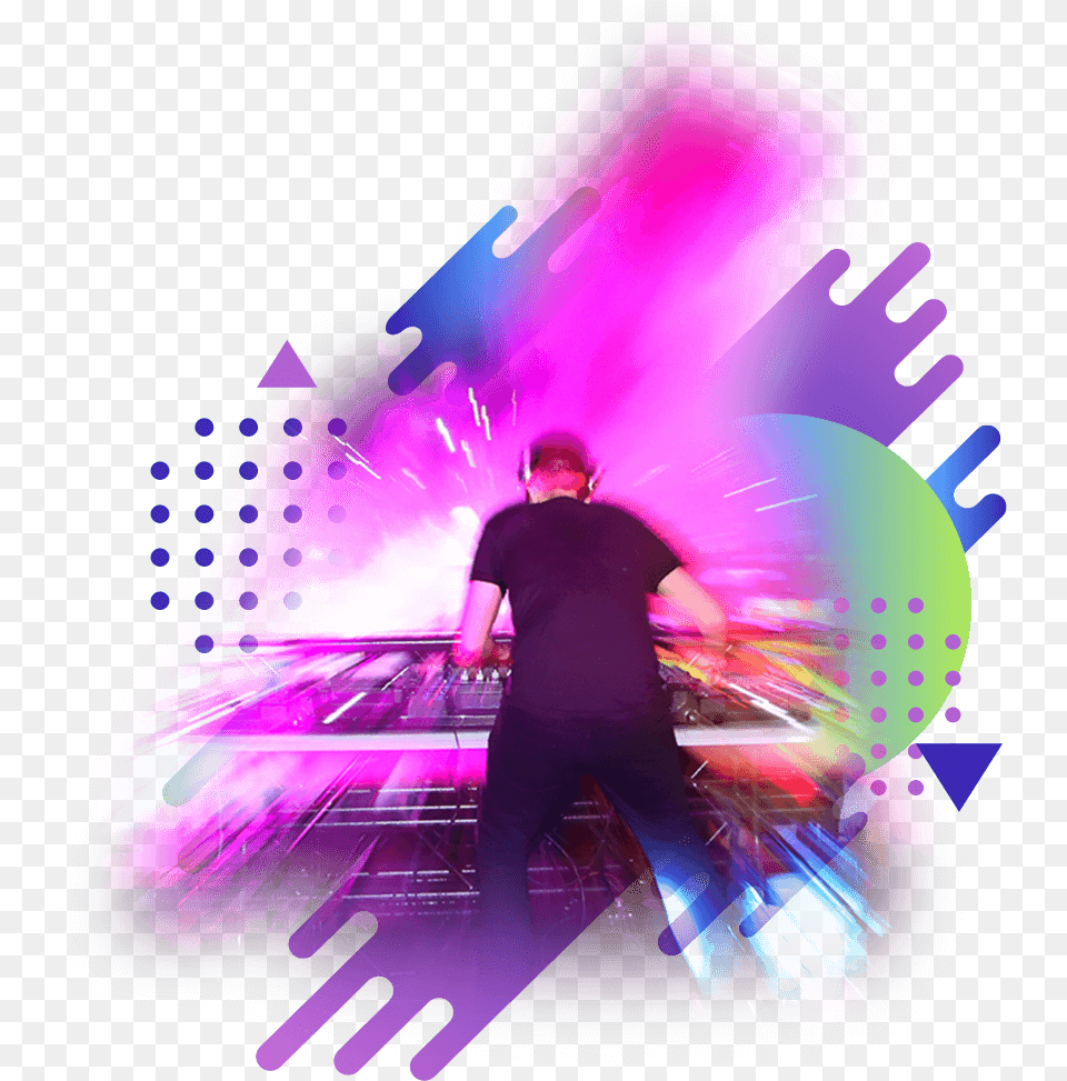 Musica Dj Electro Music, Purple, Lighting, Adult, Person Free Png Download