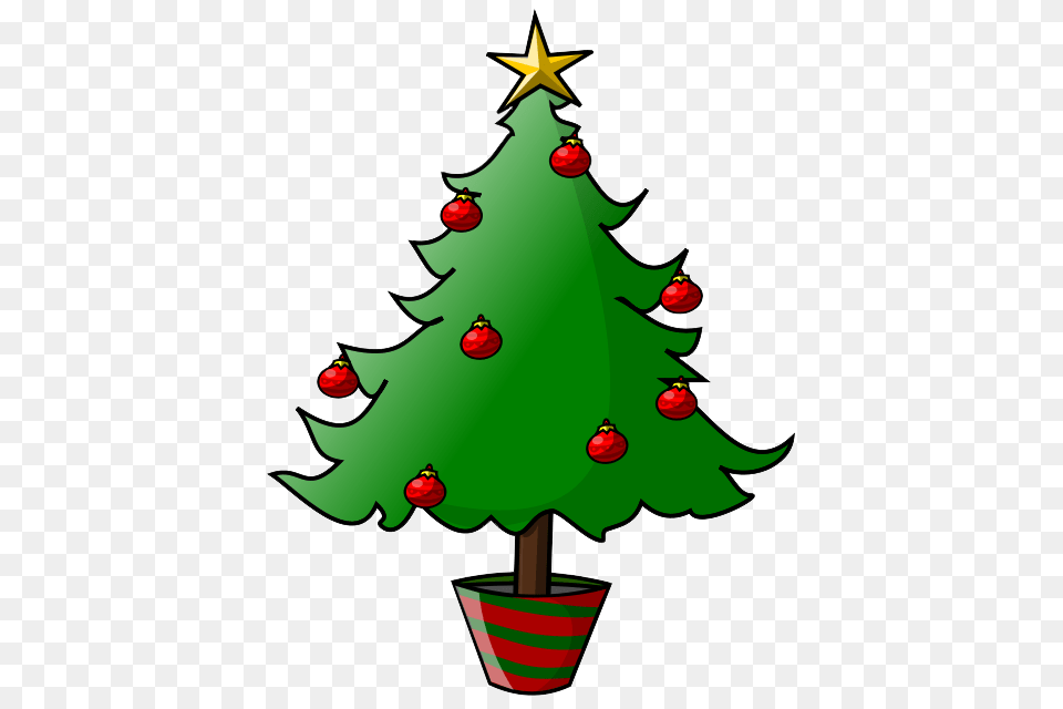 Musical Christmas Tree With Treble Clef Notes And Star Clipart, Plant, Christmas Decorations, Dynamite, Festival Free Png