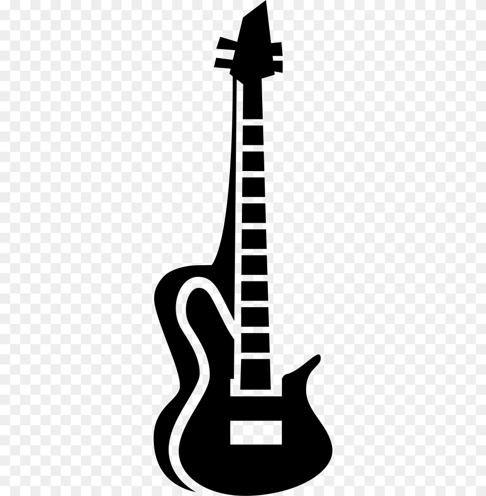 Musical Clipart Vector Treble Clef, Bass Guitar, Guitar, Musical Instrument, Stencil Free Png Download