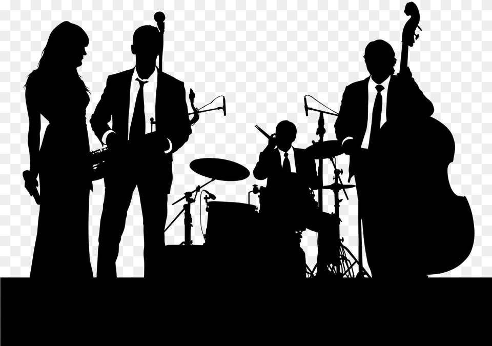 Musical Ensemble Image Clip Art Vector Graphics Jazz Silhouette, Person, Performer, Group Performance, Musician Free Transparent Png